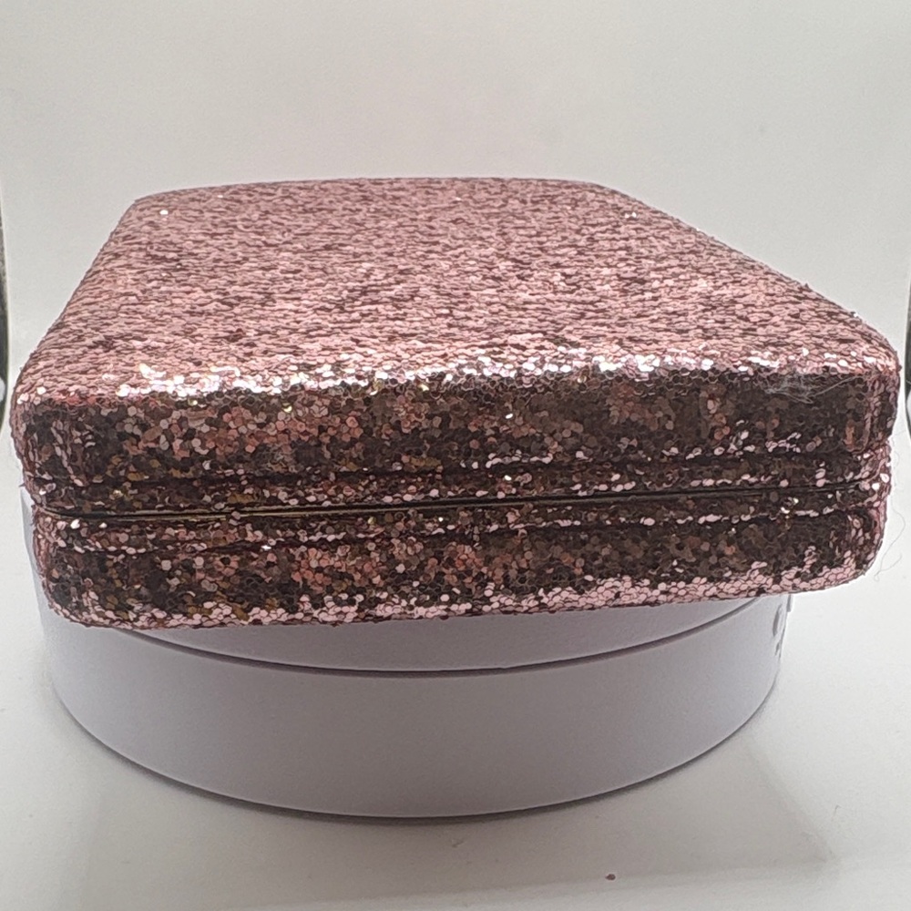 The Limited Rose Gold Glitter Box Clutch Evening Bag EUC - Picture 10 of 11